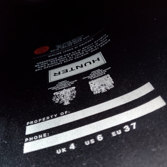 Hunter Boots Black sz US 6 - Picture 7 of 10